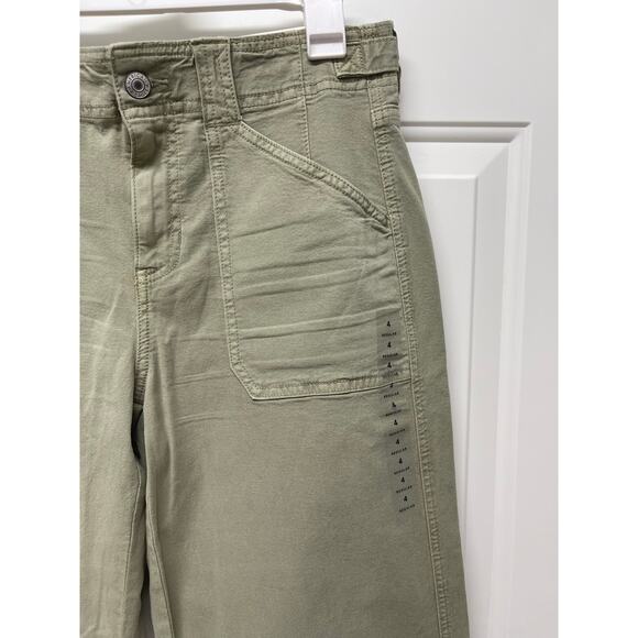 American Eagle Stovepipe stretch wide leg jeans ash green size 4 NWT - Picture 3 of 7